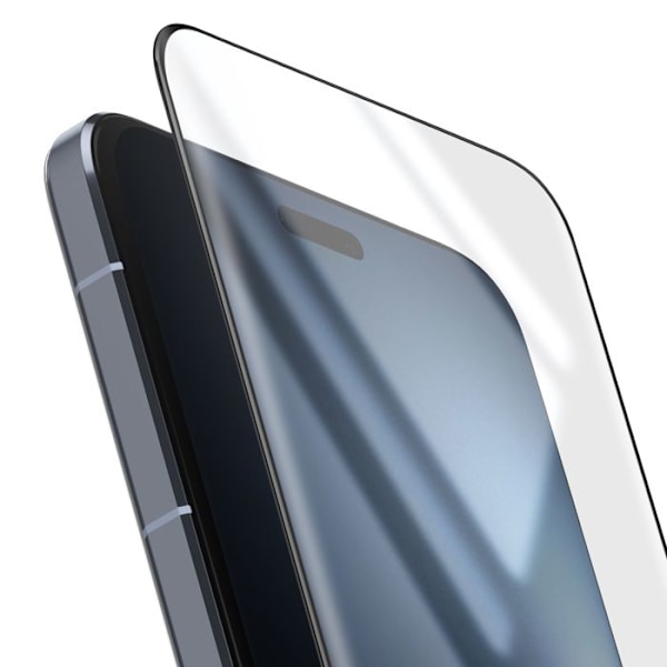Ridseresistent hærdet glas til Honor Magic 7 Pro med buet kant i sort Svart