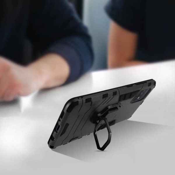 Coque - AVIZAR - Samsung Galaxy A51 - Bi-matière - Bague de maintien - Stöd för video svart Svart
