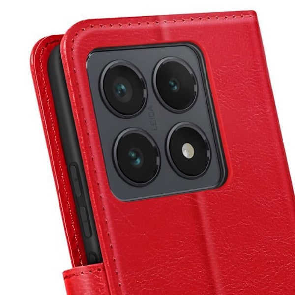 Xiaomi 14T Pro Lompakkokotelo Käsilenkillä Mayaxess Punainen Röd