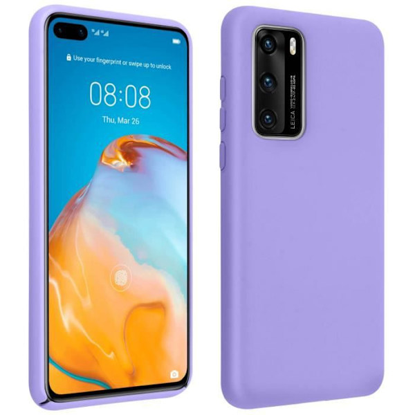 Skyddande fodral - AVIZAR - Huawei P40 - Halv styv silikon - Soft Touch finish - Lila Lila