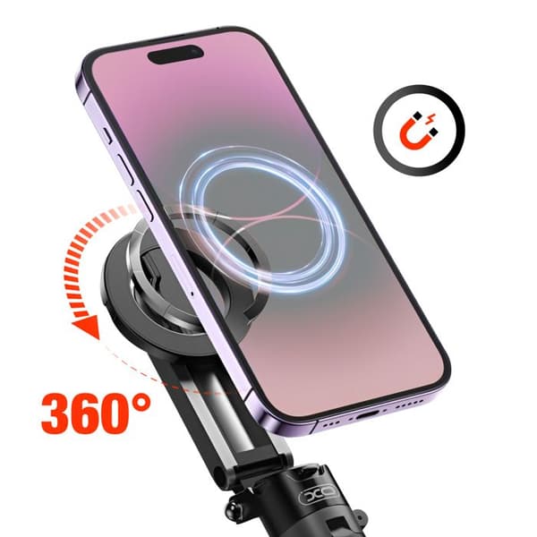 4-i-1 Stativ - XO - Sort - Bluetooth Udløser - 360° Rotation - Let og Sammenklappelig
