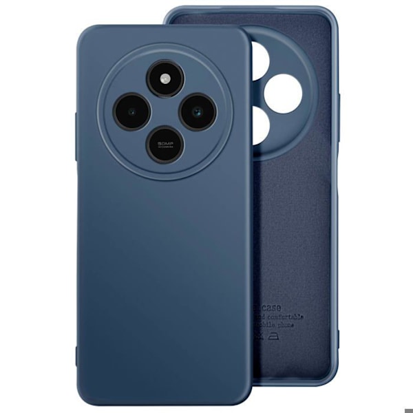 Coque för Xiaomi Redmi 14C Semi-rigid Soft-touch Anti-fingeravtryck Blå Natt Blå