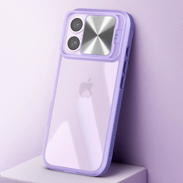 Fodral till iPhone 16 Plus - AVIZAR - Skjut kameraskydd - QI-kompatibelt - Lila Lila