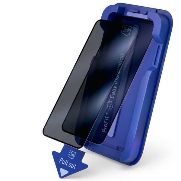 2-pack Härdat Glas för Galaxy S25 Antispion med Applicator 3mk Svart Transparent Svart
