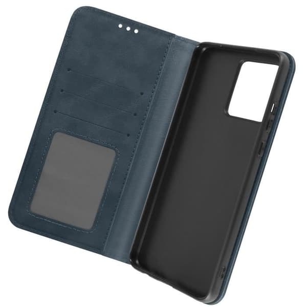 Etui til Motorola Moto G84 Wallet Checkerboard Pattern Geo Collection Midnight Blue Blå