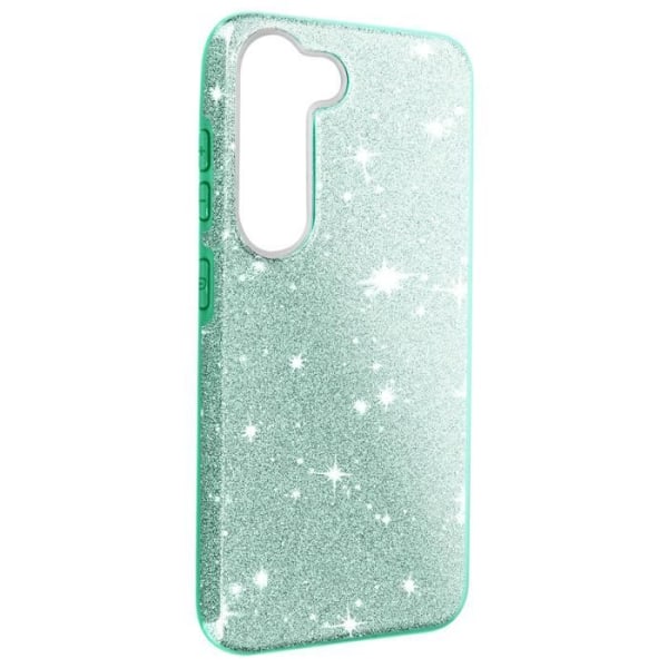 Glitter kotelo Samsung Galaxy S23 Plus puolijäykkään Spark Case vihreälle