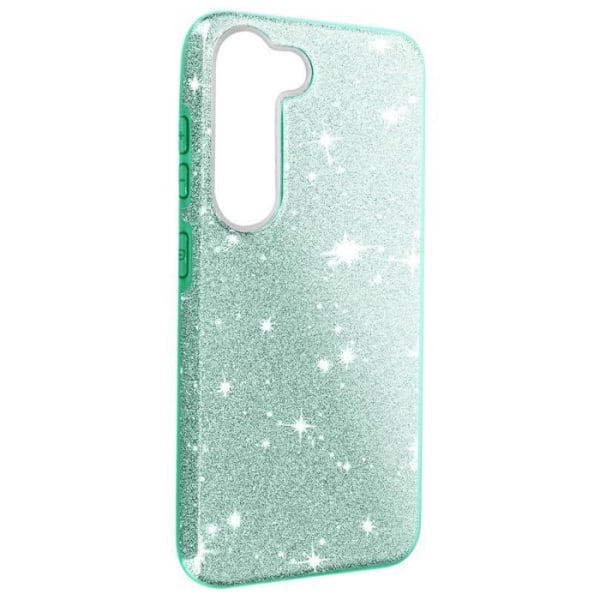 Glitterfodral till Samsung Galaxy S23 Plus Halvstyvt Sparkfodral grönt