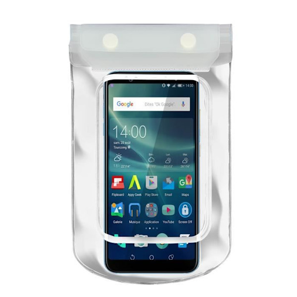 Vandtæt Sleeve - AVIZAR - Universel - IP68 - Taktile Transparent - Hvid Vit