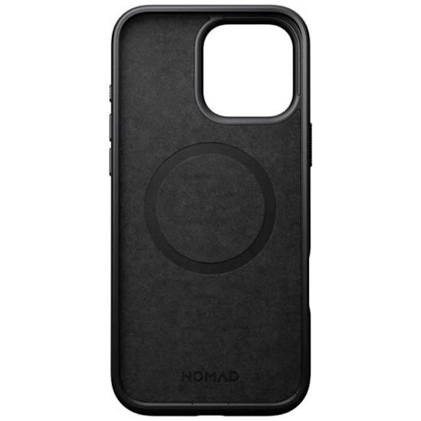 iPhone 16 Pro Max Cover - NOMAD - Stødsikkert læder - Sort Svart