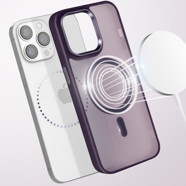Coque MagSafe til iPhone 13 Pro Mat Frostet Bagkant Lilla Lila