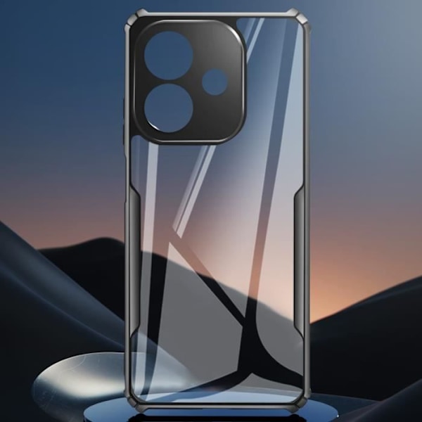 Skyddsfodral för Oppo A40 Silikon Stöttålig Kamerablock Täcka Svart Svart