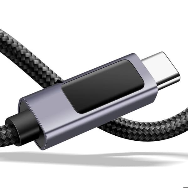 USB C til USB A kabel - SWISSTEN - 1,5m - Hurtig opladning 60W - LED Skærm - Sort