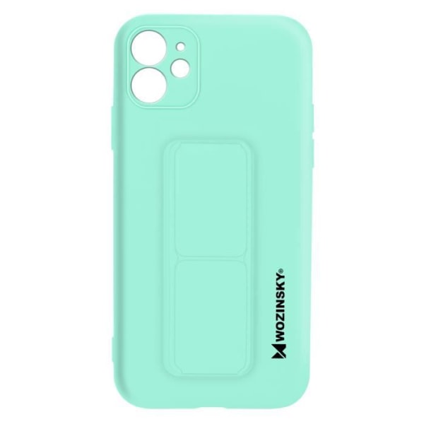 iPhone 12 Mini Kotelo Silikoni Taitettava magneettituki Wozinsky Turquoise Blue