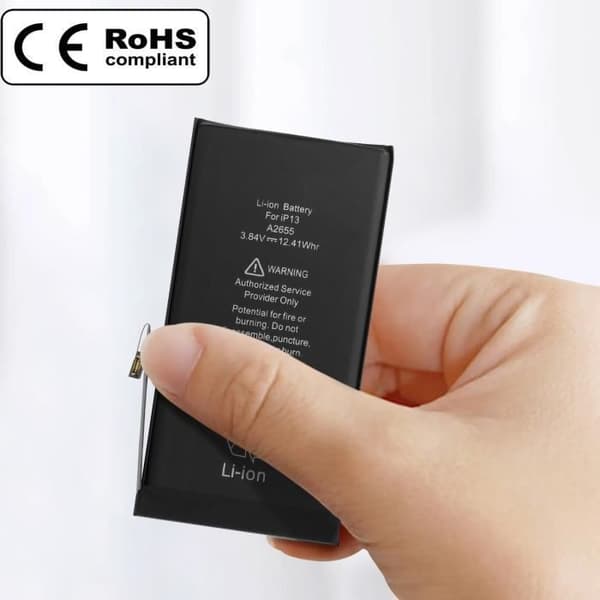 Internbatteri - AVIZAR - iPhone 13 - 3232mAh - Sort - Overholder CE og RoHS Svart