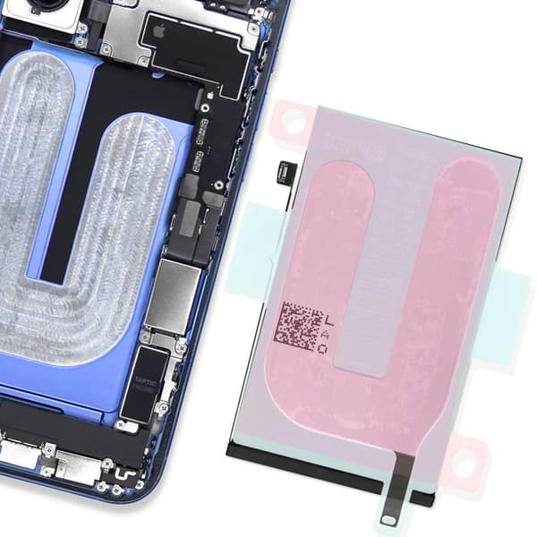 Liimaakku iPhone 16 Vahva läpinäkyvä kiinnitys Vit