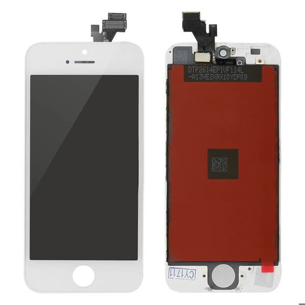 LCD-skærm - RELIFE - iPhone 5S / SE - Original berøringsskærm - Hvid - Erstatning Vit