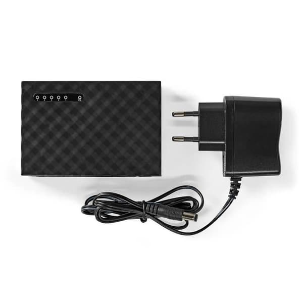 Netværksswitch - Nedis - NSWH5P110BK - 5 porte - Gigabit Ethernet - Kompakt