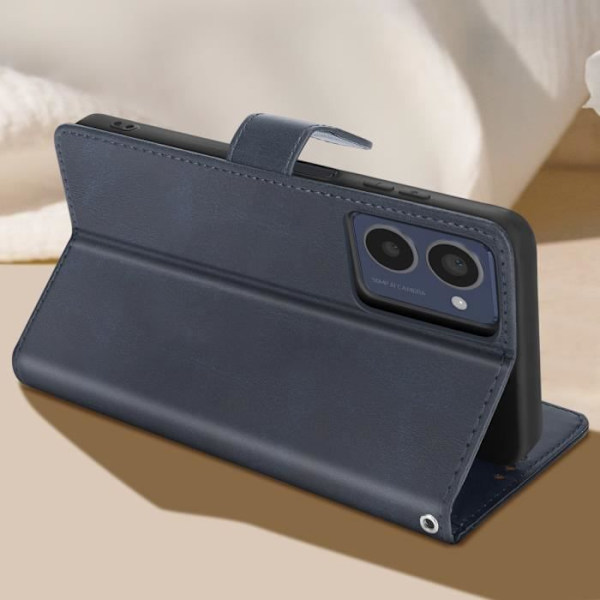 Fodral för HMD Pulse Pro Handledsrem Flip Wallet Stand Midnight Blue Blå