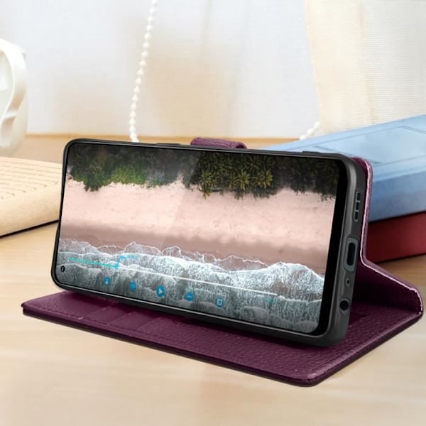 Oppo Reno8 Lite 5G Fodral - AVIZAR - Lila - Videostöd för Flip Wallet Lila
