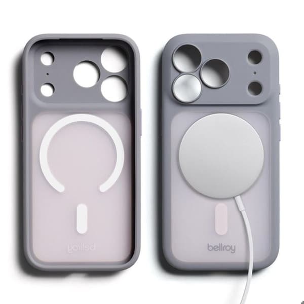 MagSafe-cover til iPhone 18 Pro / iPhone 17 Pro Cinch-serie med Bellroy-snøre i lavendelgrå Grå