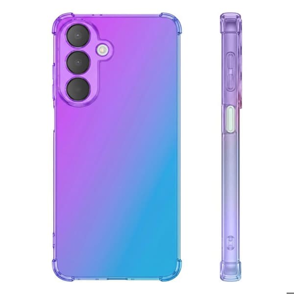 Cover til Galaxy A27 med Forstærkede Hjørner, Translucent Lilla Gradient Effekt