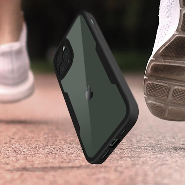 Heltäckande skal - Apple - iPhone 11 Pro - Robust plexiglas - Polymer - Stötsäker Svart