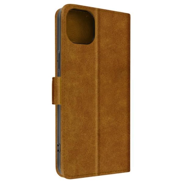 iPhone 14 Fodral - AVIZAR - Chesterfield - Videostödfunktion - Brun kastanj