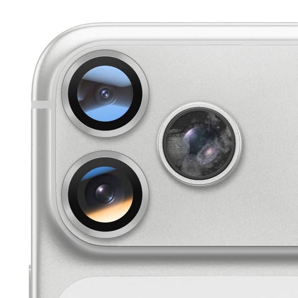 Objektbeskyttelse - AVIZAR - iPhone 17 Pro Max - Tempereret Glas - Sølv Kant - Ridsefæstigt Grå