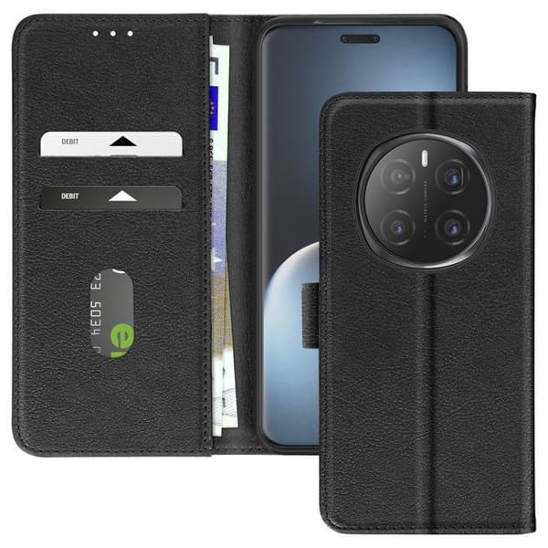 Etui til Honor Magic 7 Pro - AVIZAR - Chesterfield - Sort - Tegnebog - Video Støtte Svart