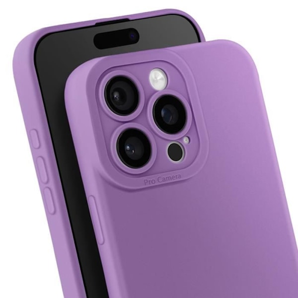 Coque til iPhone 16 Pro Silikone Glat Kamera Beskyttet Lilla Lila