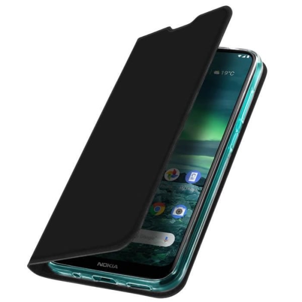 Hölster - DUX DUCIS - Nokia 2.3 - Ekologisk läder - Satinfinish - Videostöd Svart