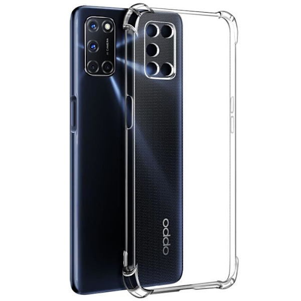 Coque - AVIZAR - Oppo A72 / A52 - Silikone Flexibel - Transparent Hvid - Beskyttelse mod Fald Vit