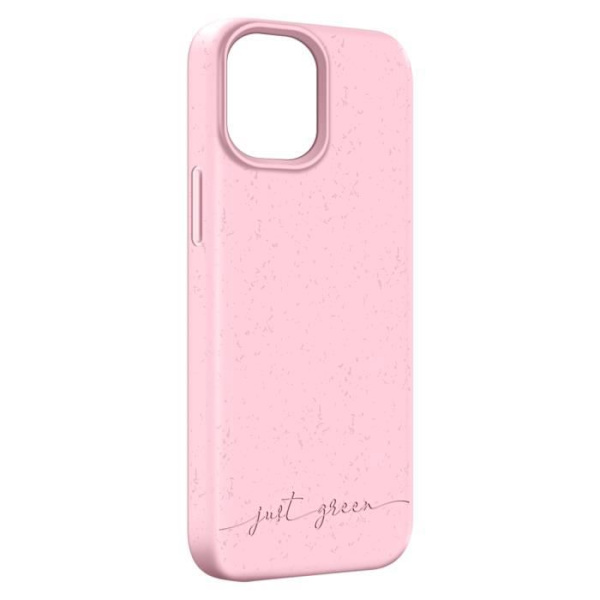 iPhone 13 Mini Cover - JUST GREEN - Genanvendelig - Pink Rosa