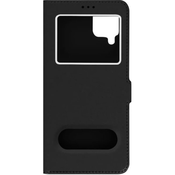 Fodral för Samsung Galaxy A12 med videostöd för dubbla fönster svart