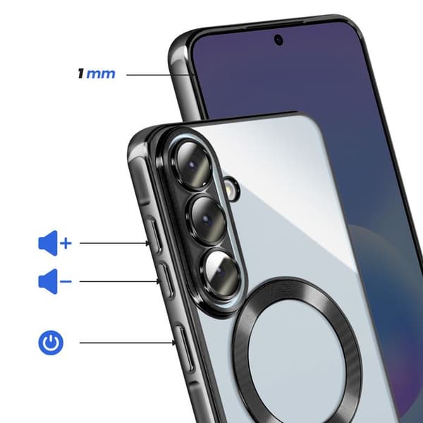Cover til Galaxy A57 Kompatibel med MagSafe med Sort Kromkant Svart