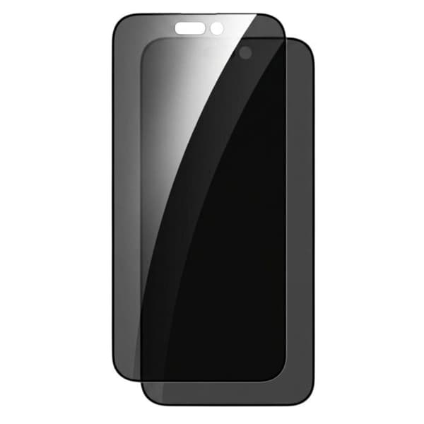 2-pack Härdat Glas för iPhone 14 Pro Antispion 3mk Svart transparent Svart