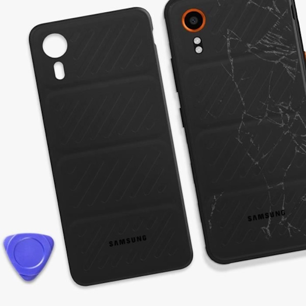 Alkuperäinen akun kansi Samsung Galaxy Xcover 7 Samsung Black -puhelimelle Svart