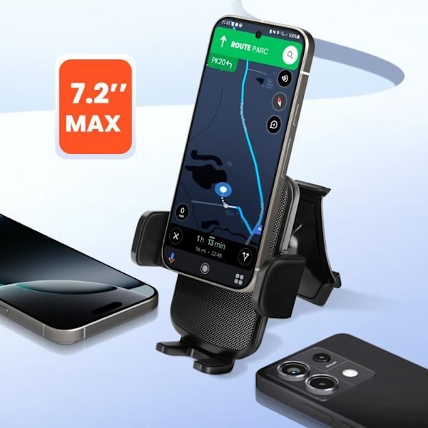 Stödhållare för Telefon 4.7 till 7.2 tum Tesla Model 3 / Y LinQ Svart Svart