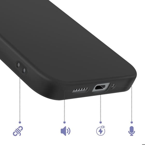 Silicone Cover til Nothing Phone 4a Pro, Stødabsorberende, Olieforsinket, Sort Svart