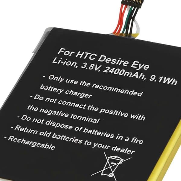 Batteri Li-ion 3.8V för HTC Desire Eye 2400mAh Grå Grå
