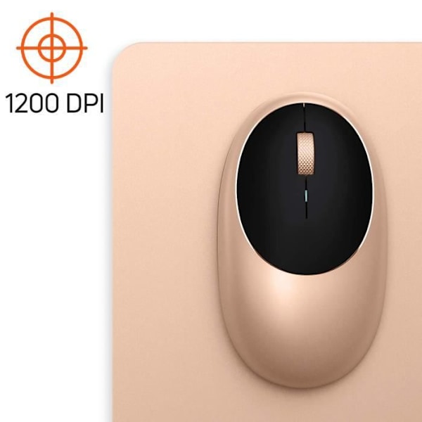 Bluetooth-mus Ergonomisk design Uppladdningsbar USB-C M1 Satechi Gold Gul