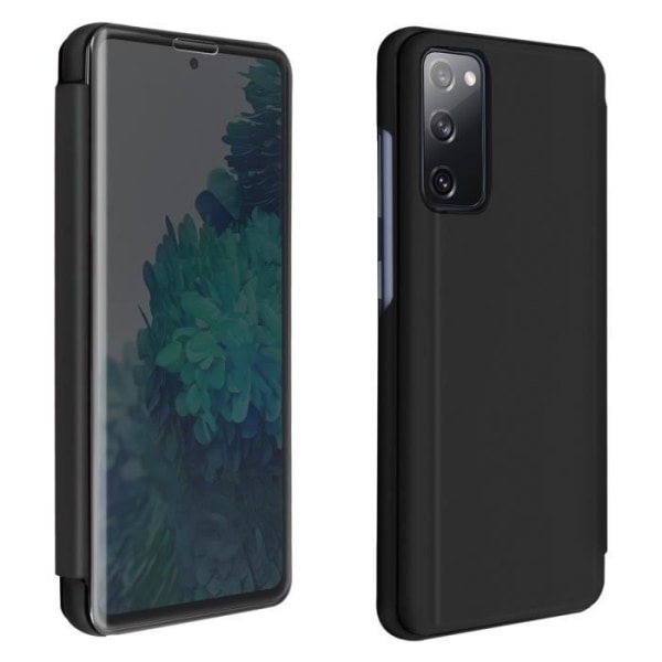 Cover til Samsung Galaxy S20 FE Translucent Flip Design Spejl Video Support Sort