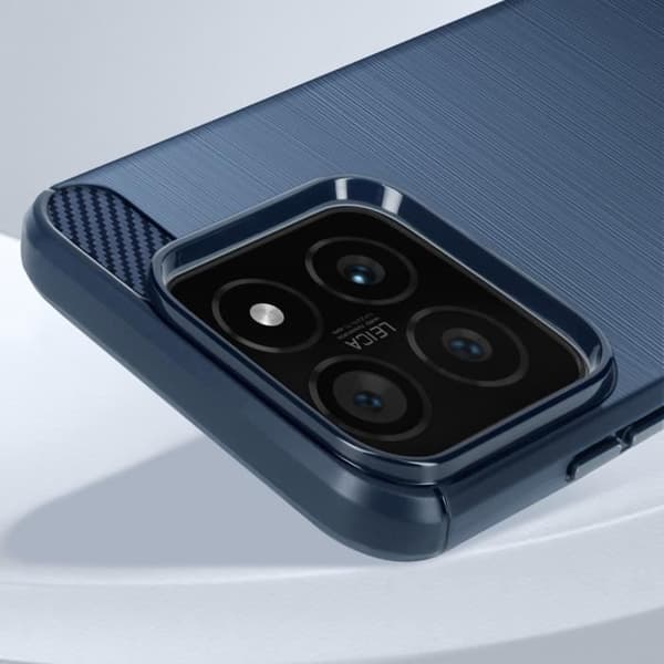 Fodral till Xiaomi 14 - AVIZAR - Flexibel kol och borstad effekt - Midnattsblå Blå