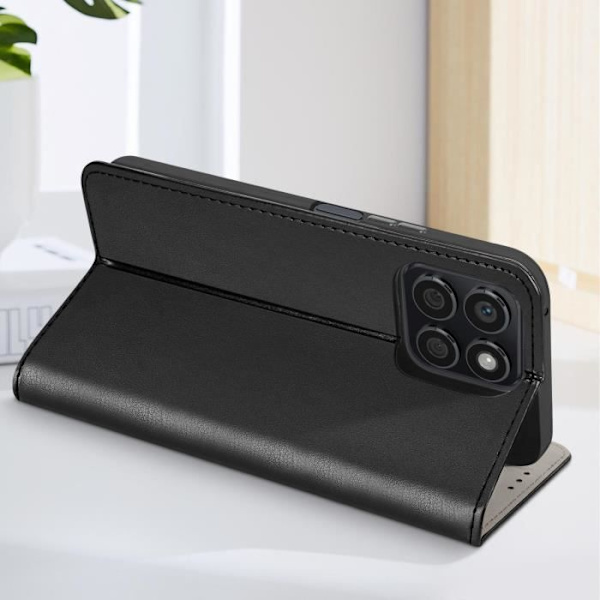 Etui för Honor X8b - AVIZAR - Magnetisk lock med kortficka och ställfunktion - Svart Svart