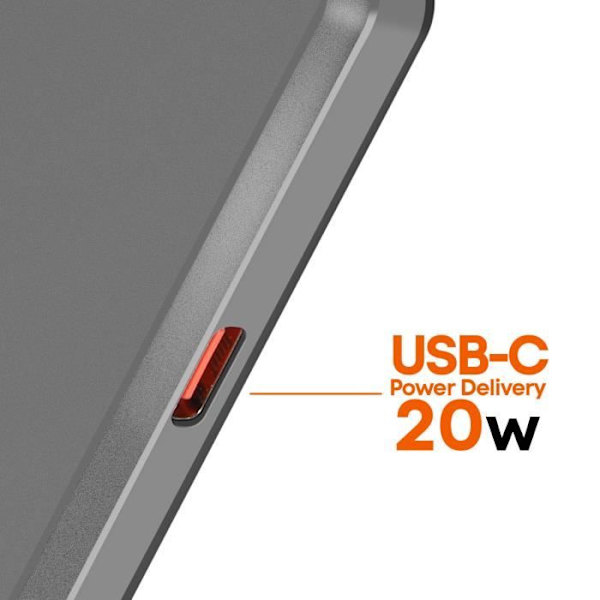 Ekstern Batteri - LINQ - iPhone MagSafe 8000mAh - USB-C 20W - USB-C Kabel Inkluderet - Grå Grå