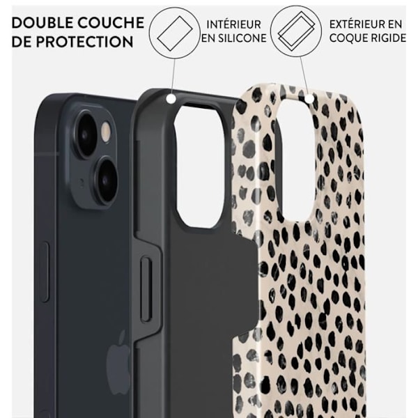 Coque - BURGA - Mandel Latte - Antichocs - Kompatibel med MagSafe - iPhone 13 Svart