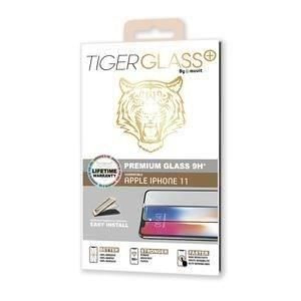 Karkaistu lasi - Muvit - Tiger Glass Plus - Full Glue - Apple Iphone 11 - Valkoinen hvid