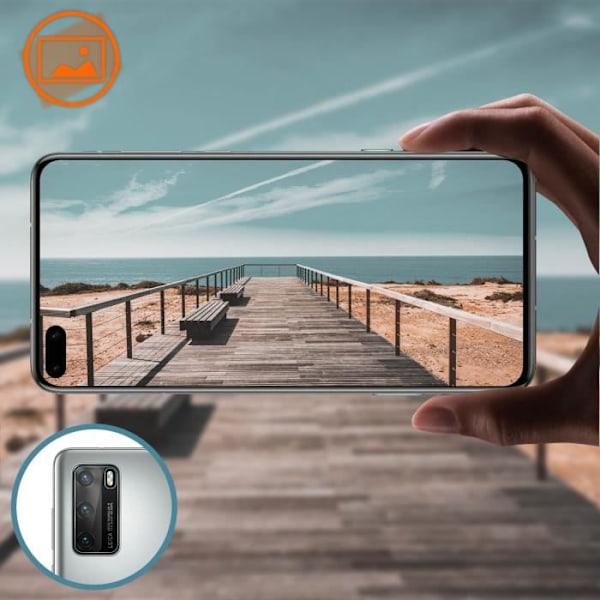 Kameraskydd - MOCOLO - Huawei P40 - Härdat glas - Anti-explosion - Transparent Transparent, vit