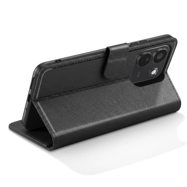 Pungetui til Redmi Note 17 Pro Serie Chesterfield med Støtte Sort Svart