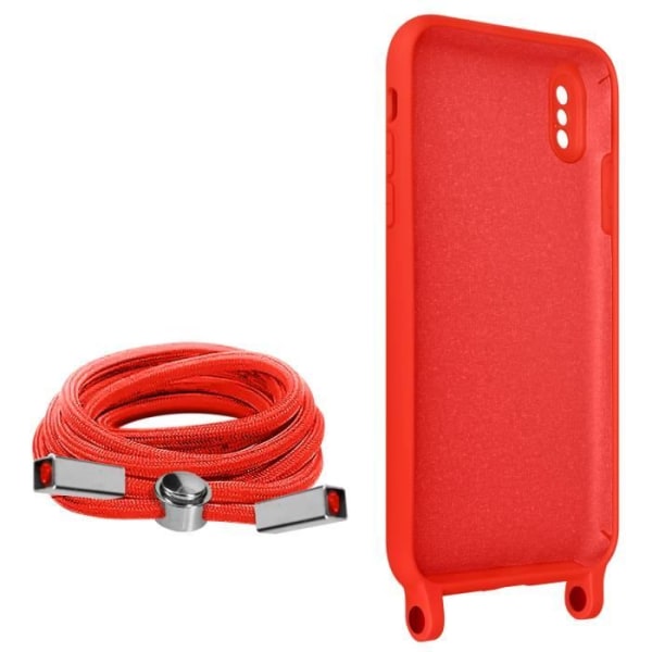 Fodral för iPhone X och XS med röd halssnöre - AVIZAR Röd